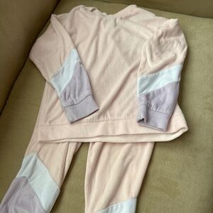 Velvet sweat pants set